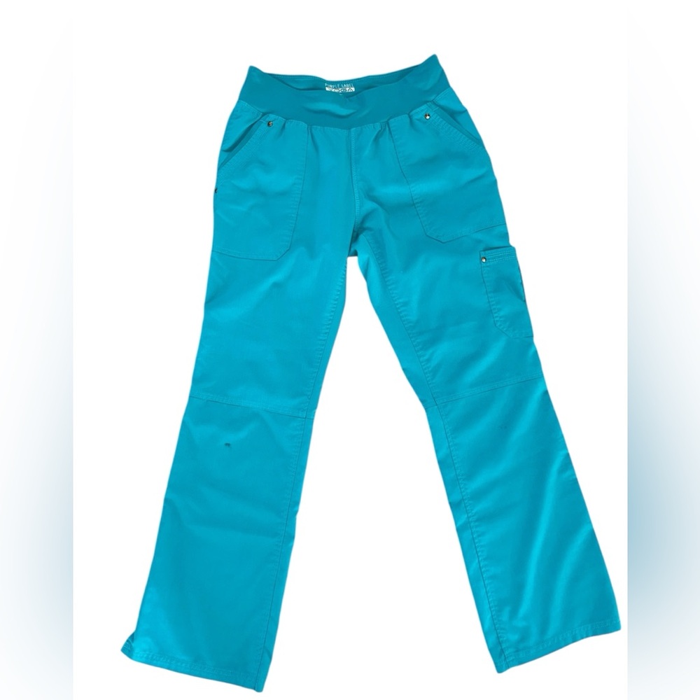 Healing Hands Teal Blue Tori style Yoga Scrub Pants Size Small